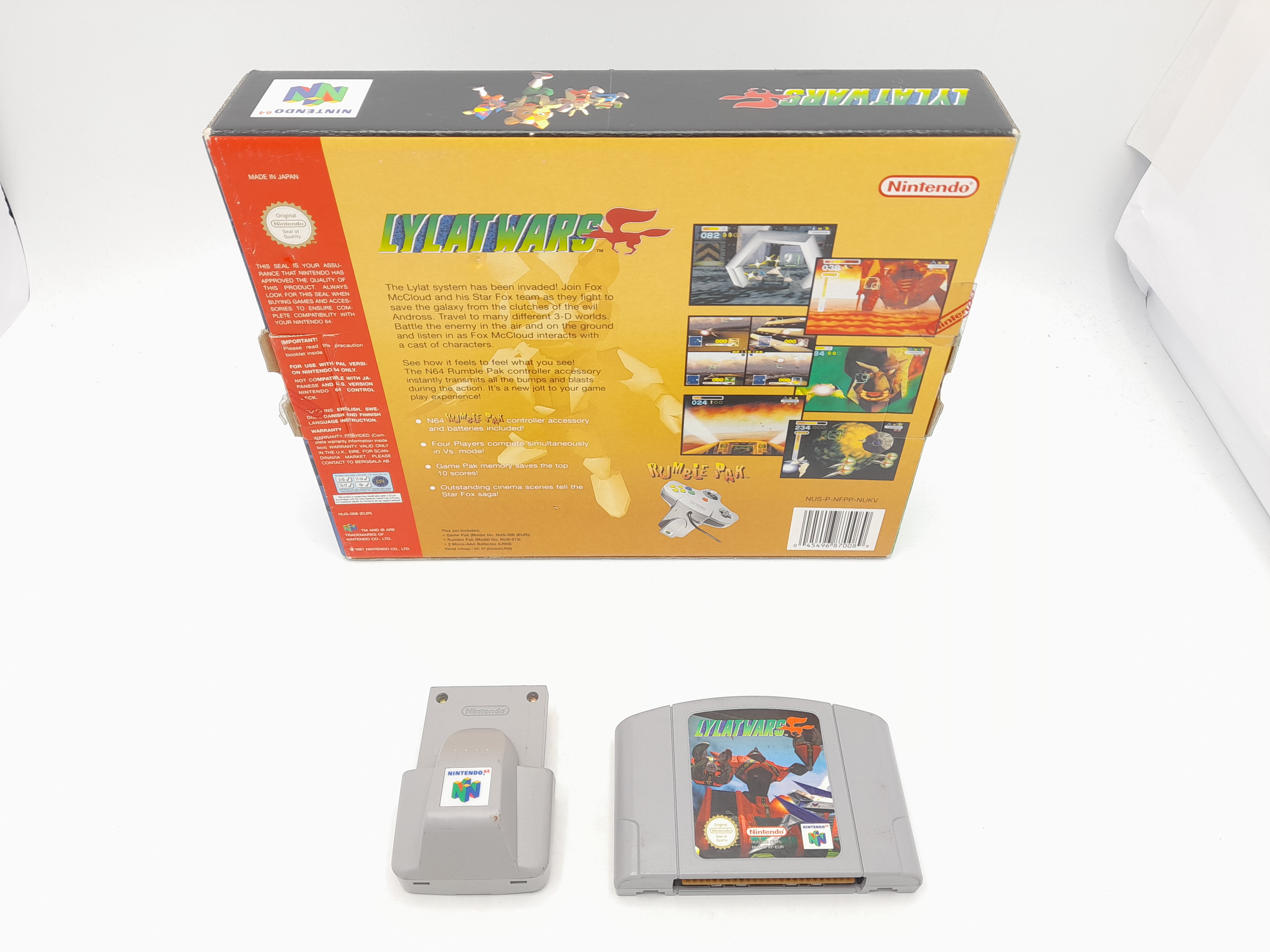Foto van Lylat Wars & Rumble Pak Compleet Zonder Handleiding