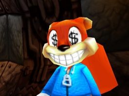 Oh ja, Conker is ook nogal bezeten van geld...