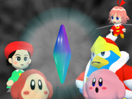 Vind met Kirby, Waddle Dee, Adeleine, King Dedede en Ribbon de Crystal Shards terug!