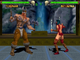 This game is a 2D fighter in the style of Street Fighter.