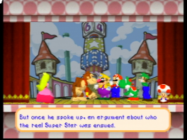 Deze minigame is gebaseerd op Paper Mario.