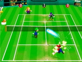 Spannende duels en matches voor 4 spelers in Mario Tennis!