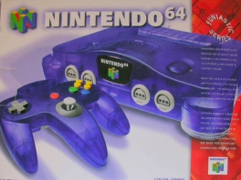 Op de doos is duidelijk aangegeven om welke kleur Nintendo 64 het gaat.