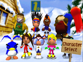 Dit zijn alle speelbare Snowboard Kids in de game.