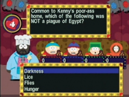 De vragen in de minigames hebben de bekende South Park-humor.