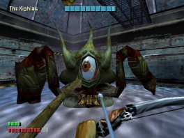 Questo sembra proprio un boss finale di Zelda, con tanto di punto debole gigantesco a forma di occhio.