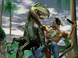 Zoals de titel al zegt speel je als Turok, de dinosaurusjager.