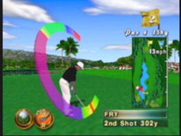 Speel golf op de originele baan van de <a href = https://www.mario64.nl/Nintendo-64-spel.php?t=Waialae_Country_Club_True_Golf_Classics>Waialae Country club</a>, met maarliefst 18 holes!