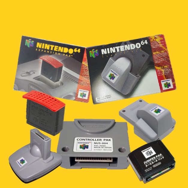 Expansion, rumble, controller, transfer en jumper pak voor de N64