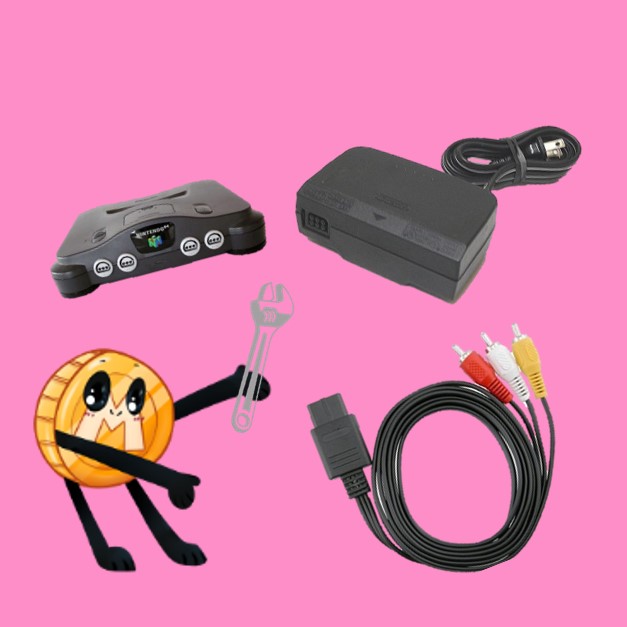 losse kabels en consoles voor de nintendo 64